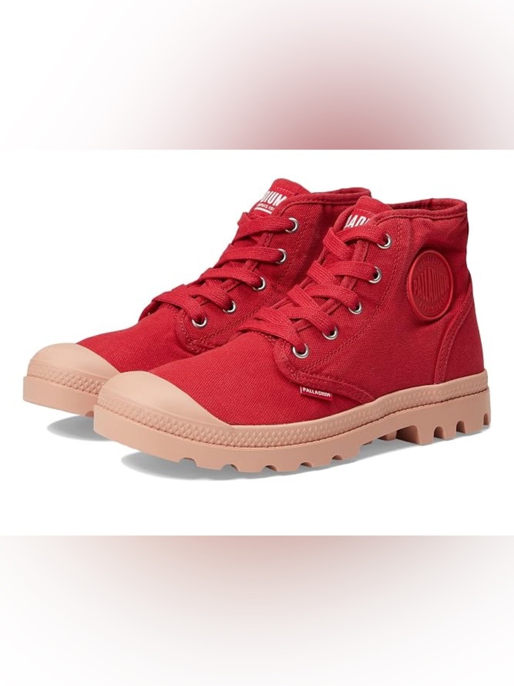 Palladium Salsa Red Canvas High-Top Boots- Size 9.5 New